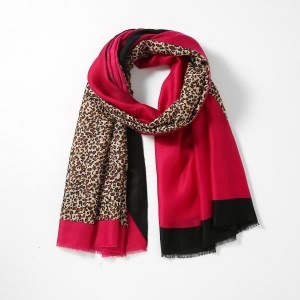 Block Leopard - Pink Scarf